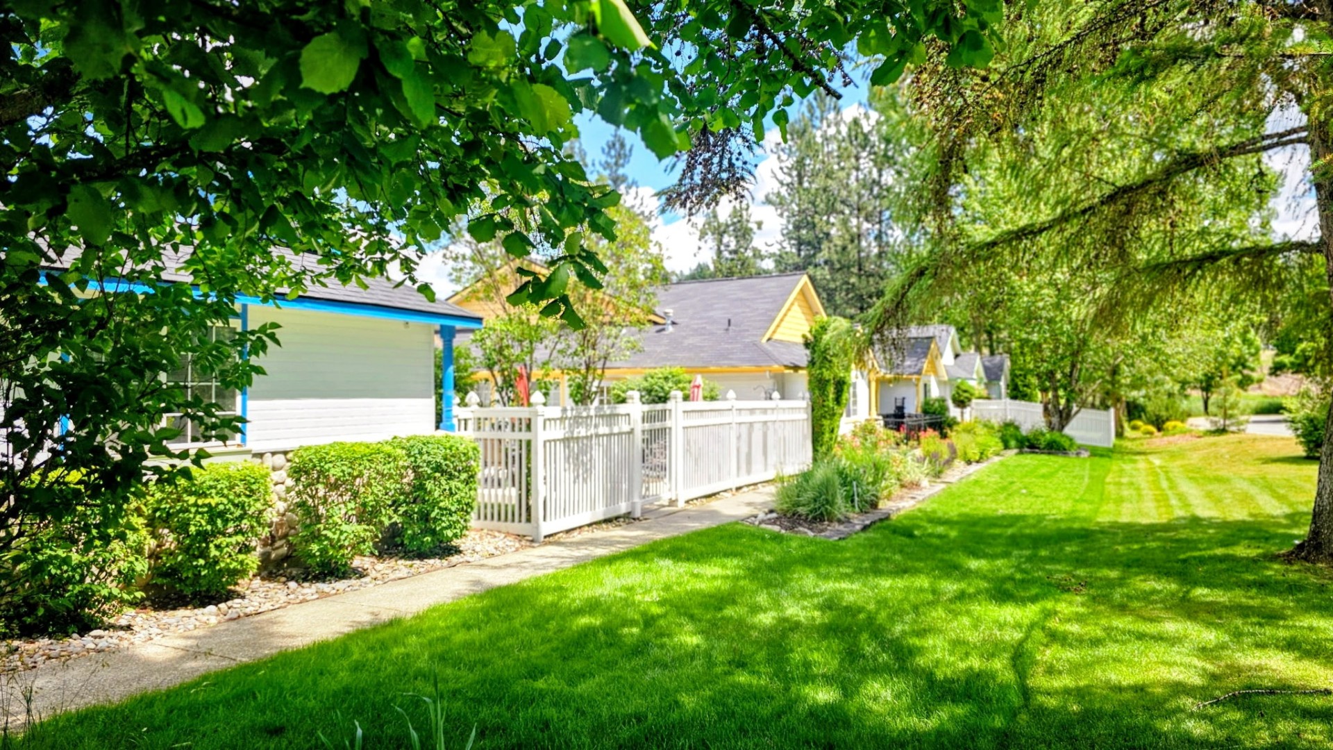 Cottage grounds and manicured lawns